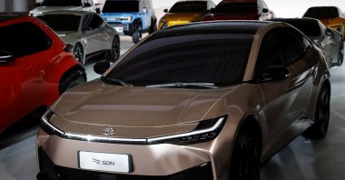 Toyota Motor Corporation's bZ SDN is pictured after a briefing on the company's strategies for battery EVs in Tokyo, Japan, Dec. 14, 2021. (Reuters File Photo)