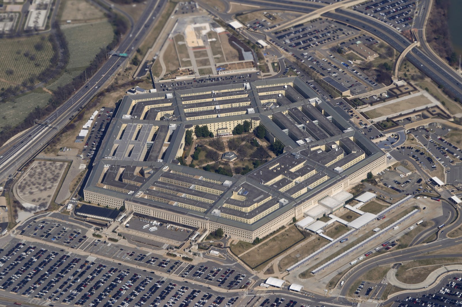An aerial view of the Pentagon in Washington, U.S., March 2, 2022. (AP Photo)