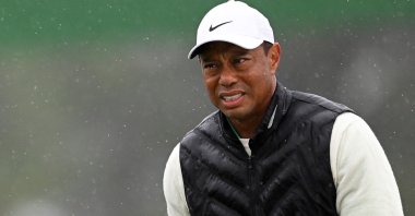 Tiger Woods reacts in the second round of the 2023 Masters Tournament at Augusta National Golf Club in Augusta, Georgia, U.S., April 8, 2023. (AFP Photo)