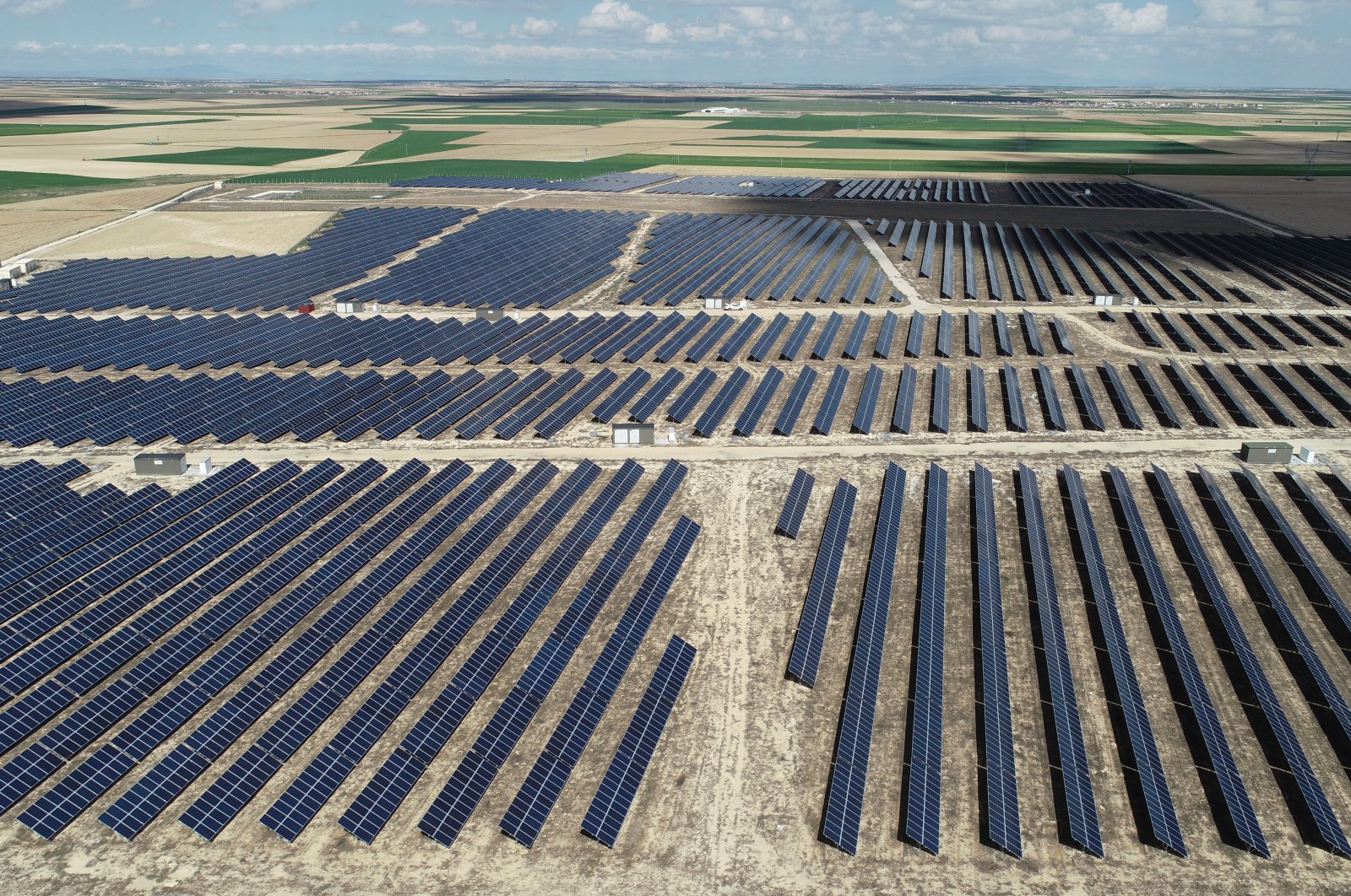 Solar panels in the Karapınar district of the central Anatolian province of Konya, Türkiye, May 6, 2020. (AA Photo)