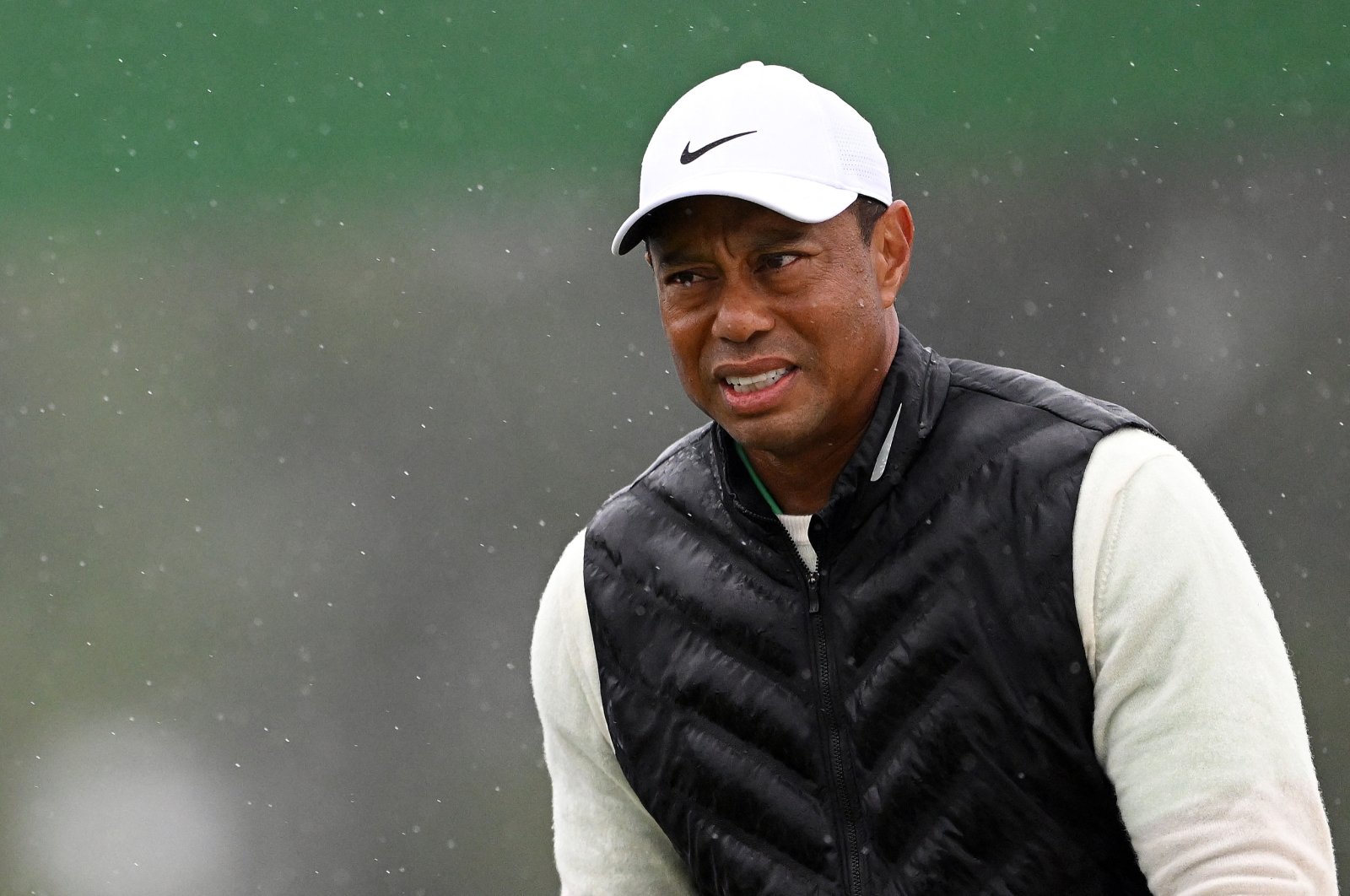 Tiger Woods reacts in the second round of the 2023 Masters Tournament at Augusta National Golf Club in Augusta, Georgia, U.S., April 8, 2023. (AFP Photo)