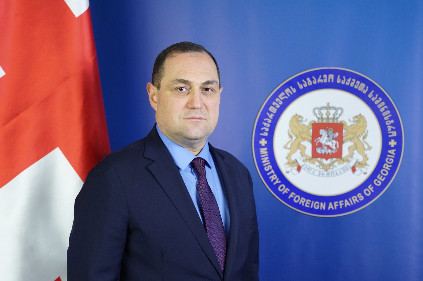Georgia&#039;s Ambassador to Türkiye George Janjgava is seen in this photo at the Georgian foreign ministry, Tbilisi, Georgia (Courtesy of the embassy)