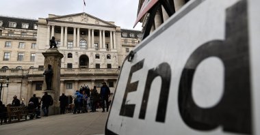 An exterior view of the Bank of England in London, Britain, 23 March 2023. (EPA Photo)