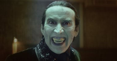 This image released by Universal Pictures shows Nicolas Cage in a scene from &quot;Renfield.&quot; (AP Photo)