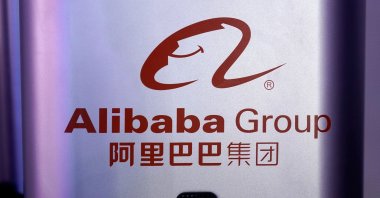 A logo of Alibaba Group is seen during a global shopping festival at a media center in Hangzhou, Zhejiang province, China, Nov.10, 2020. (Reuters Photo)