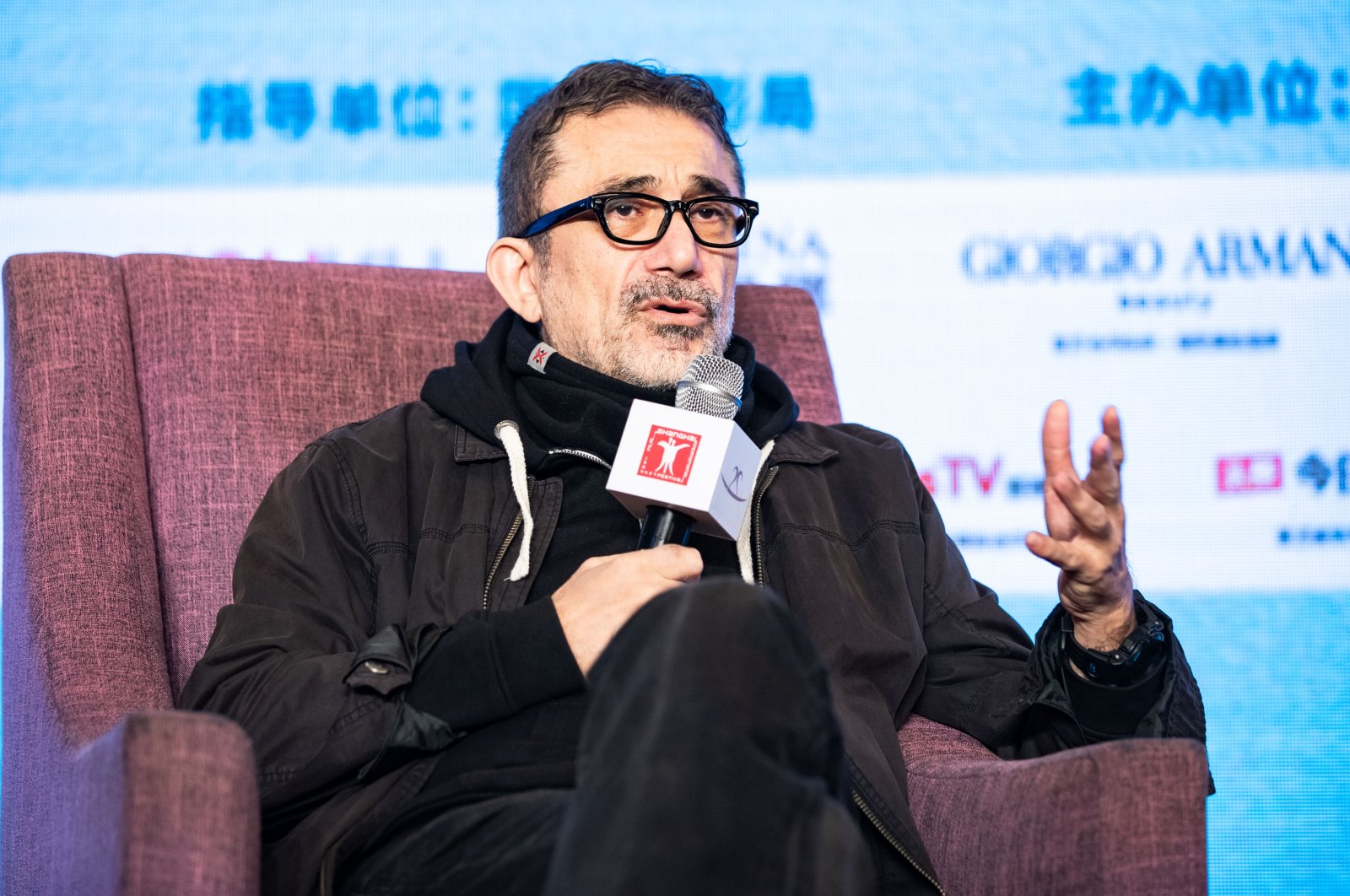 Director Nuri Bilge Ceylan attends &quot;SIF Forum: Golden Goblet MasterClass&quot; during the 22nd Shanghai International Film Festival Shanghai, China, June 20, 2019. (Getty Images Photo)