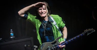 Steve Vai performs at Teatro Dal Verme, in Milan, Italy, April 7, 2023. (Getty Images Photo)