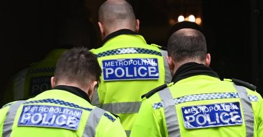 Metropolitan police officers in Westminster, London, Britain, March 22, 2023. (EPA Photo)
