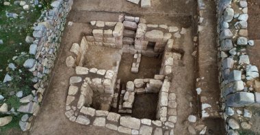 A handout photo made available by the Peruvian Ministry of Culture shows an Inca ceremonial bath in the Huanuco Pampa archaeological zone, department of Huanuco, Peru, April 13, 2023. (EPA Photo)