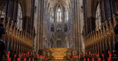 General views inside Westminster Abbey ahead of the King's Coronation, London, U.K., April 12, 2023. (Reuters Photo)