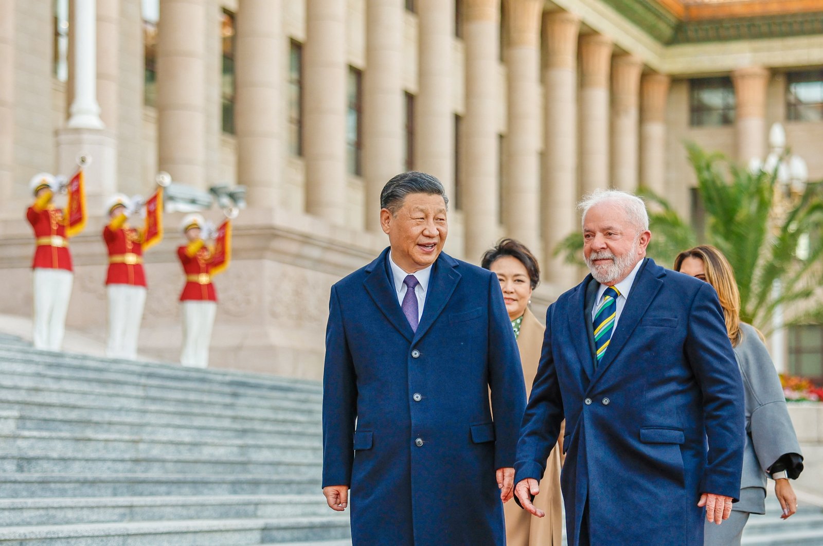 Brazil’s President Luiz Inacio Lula da Silva and China&#039;s President Xi Jinping in Beijing, China, April 14, 2023. (Reuters Photo)
