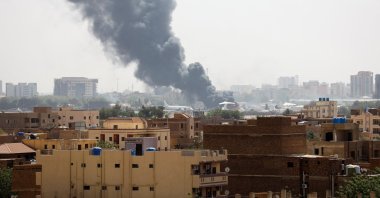 Smoke rises from burning aircraft inside Khartoum Airport during clashes between the paramilitary RSF and the army in Khartoum, Sudan, April 17, 2023. (Reuters Photo)