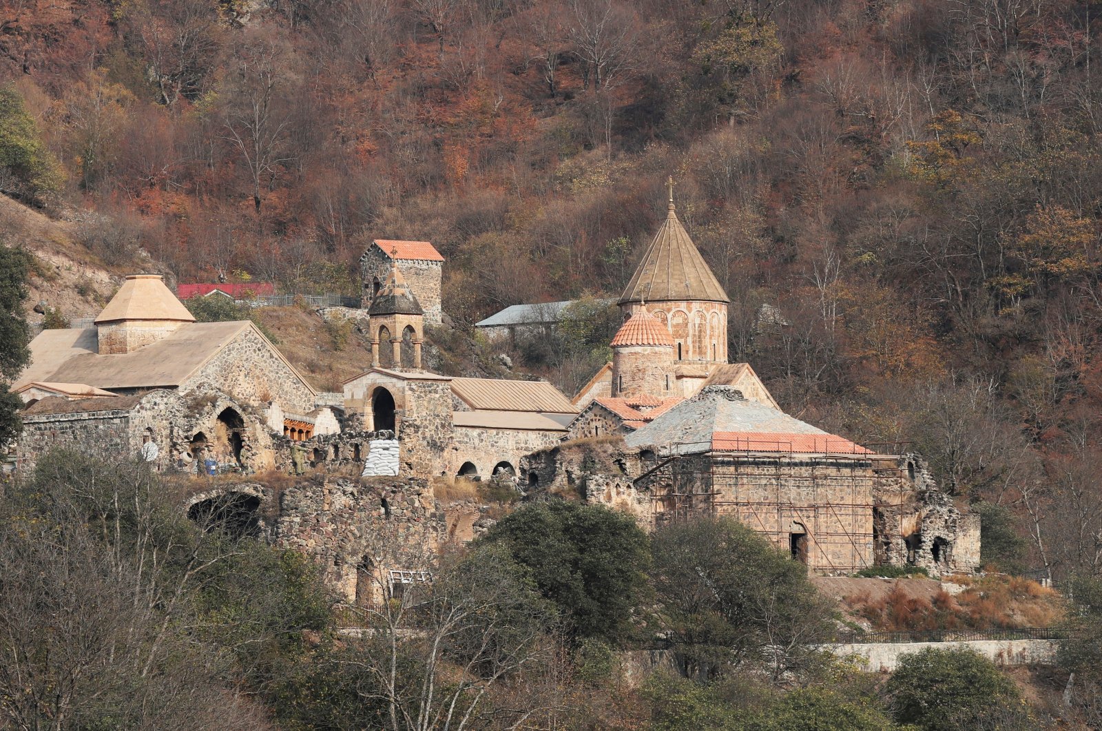 A view of Dadivank, an Armenian Apostolic Church monastery, in the Kalbajar district of Karabakh, Azerbaijan, Nov. 15, 2020. (Reuters Photo)