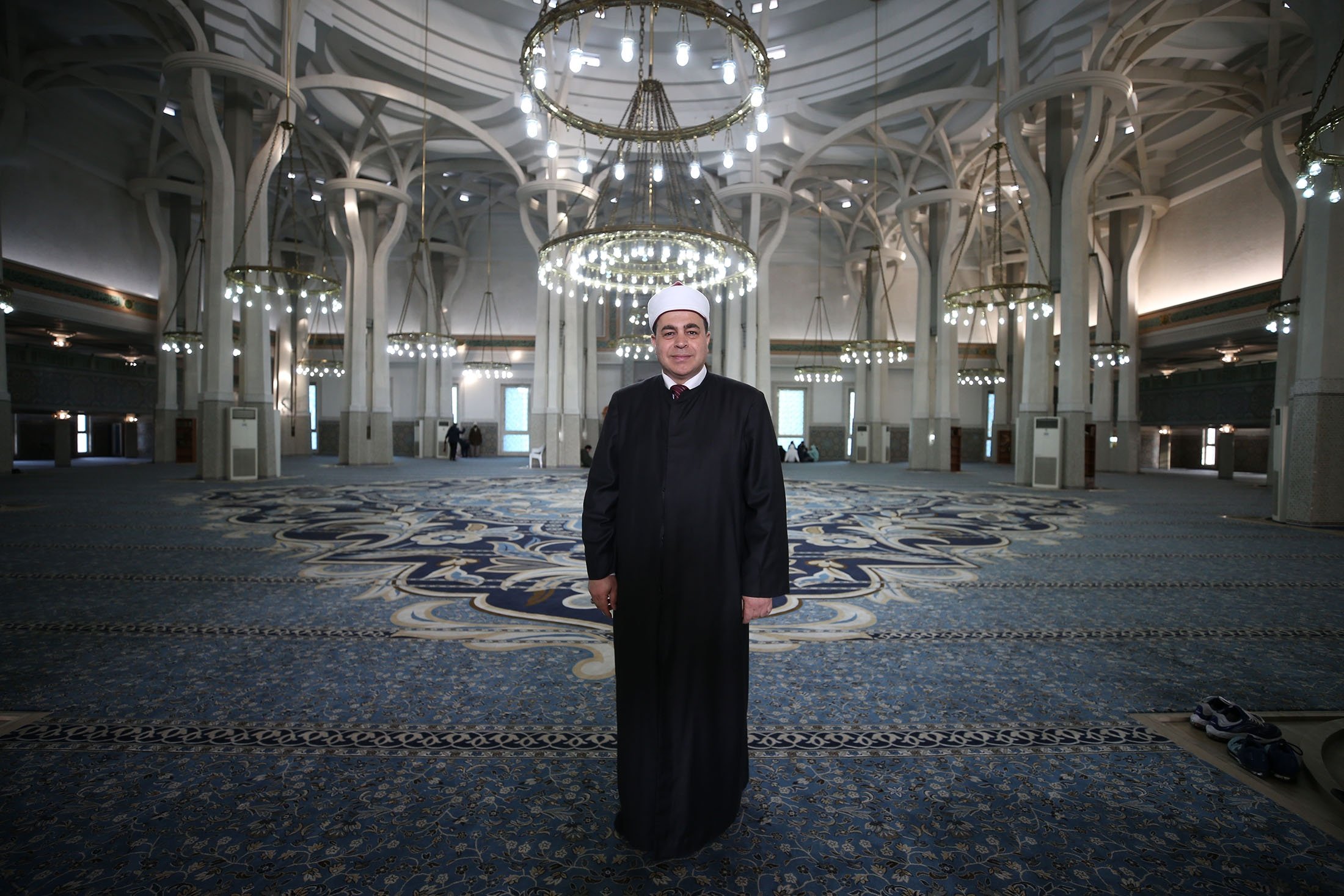 Imam Nader Akkad of the Grand Mosque of Rome, in Rome, Italy, April 20, 2023. (AA Photo)