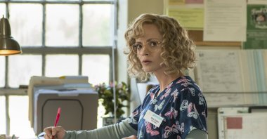 This image released by Showtime shows Christina Ricci as Misty in a scene from &quot;Yellowjackets.&quot; (AP Photo)