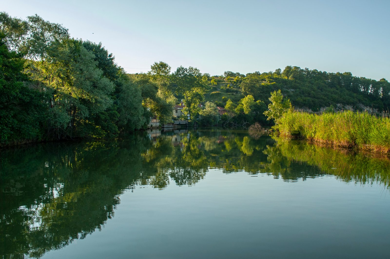 Reflection of treest on Göksu River in Ağva, Şile, Istanbul. (Shutterstock File Photo)
