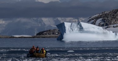 Turkish scientists group is photographed during atmospheric research conducted in Antarctica, April 22, 2023. (AA Photo)