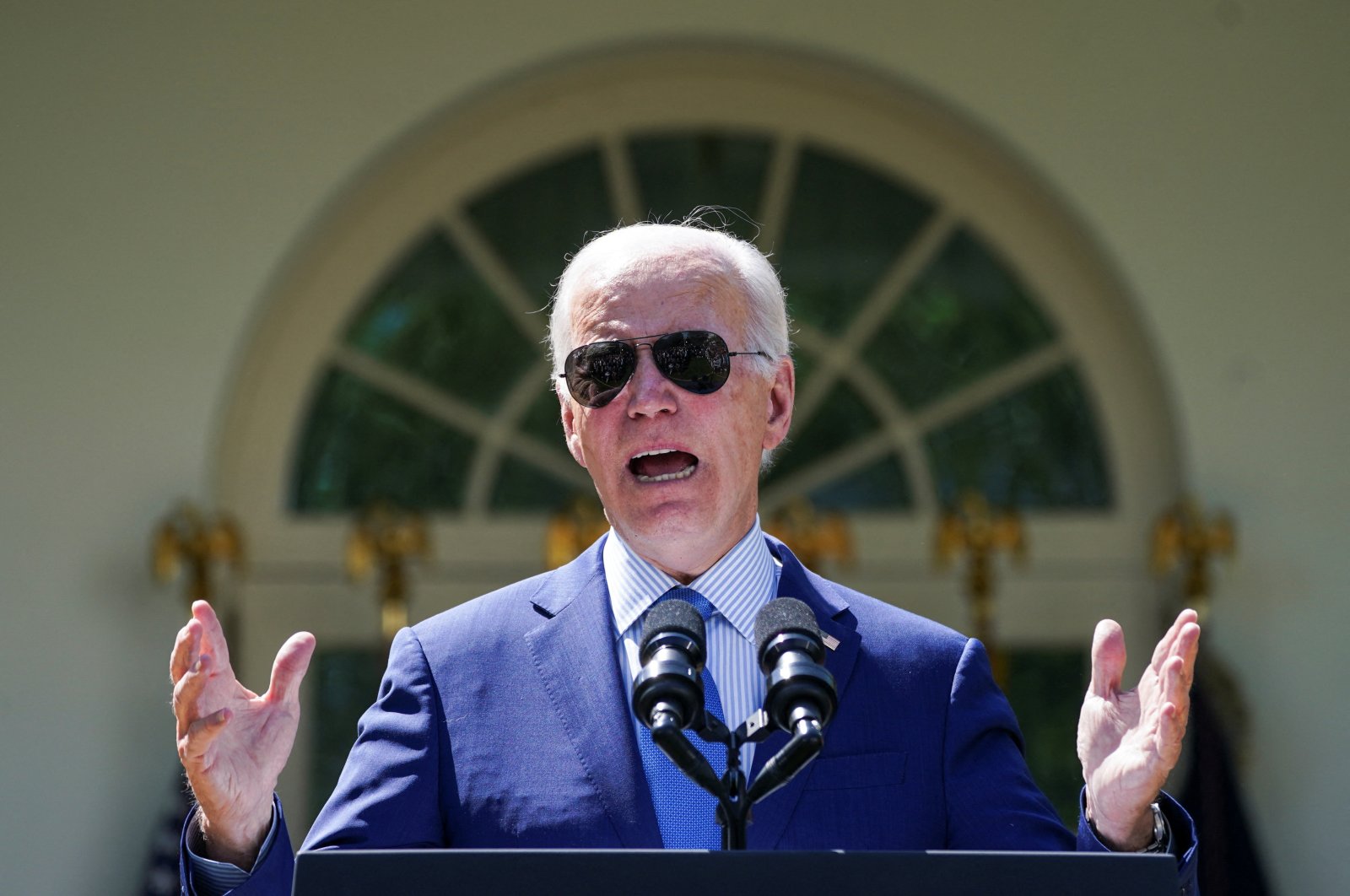 U.S. President Joe Biden delivers remarks on "actions to advance environmental justice" prior to signing an executive order in the Rose Garden at the White House in Washington, U.S., April 21, 2023. (Reuters Photo)