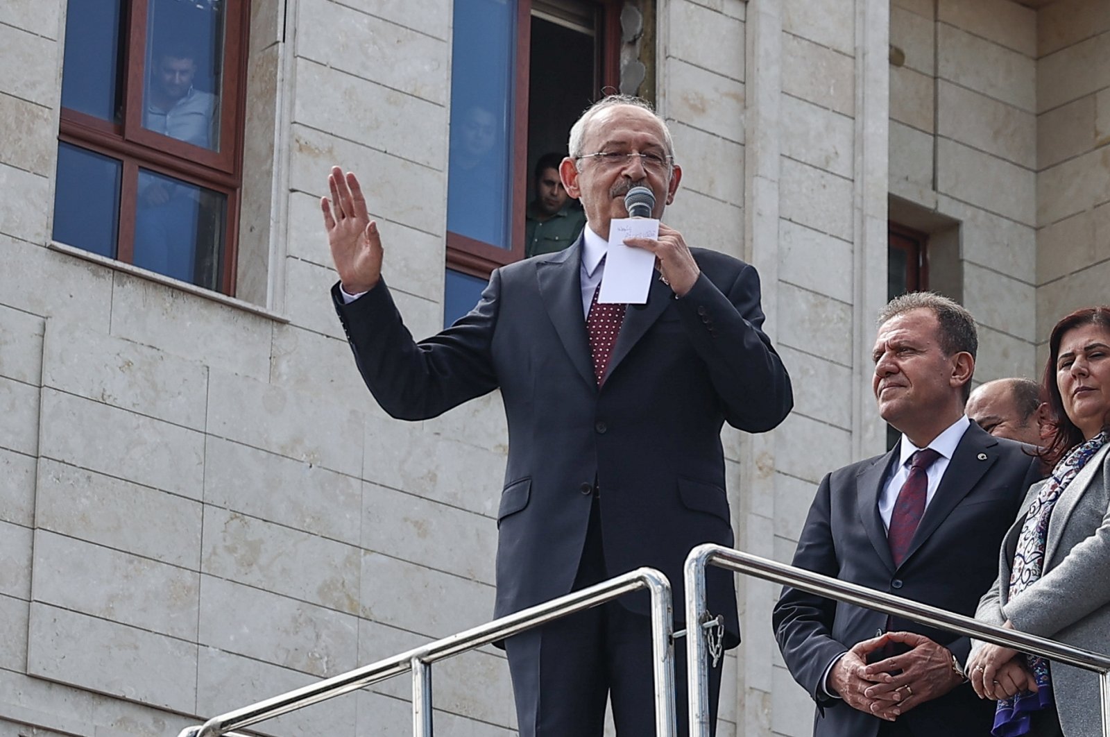 Republican People&#039;s Party (CHP) Chairperson Kemal Kılıçdaroğlu is seen speaking in Adıyaman province, Türkiye, April 21, 2023 (AA Photo) 