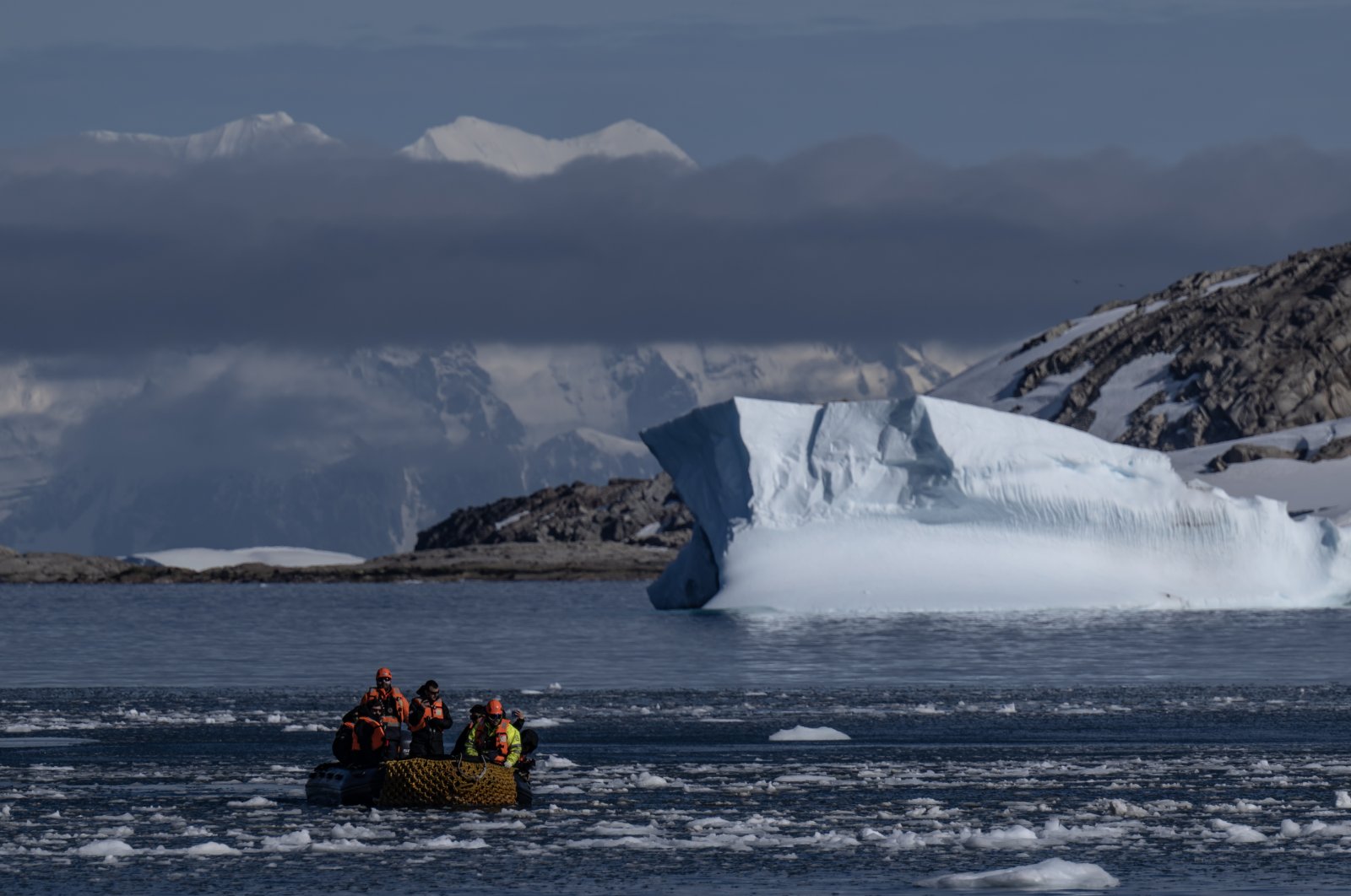 Turkish scientists group is photographed during atmospheric research conducted in Antarctica, April 22, 2023. (AA Photo)