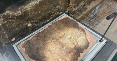 The Iznik Archaeology Museum displays an 8,000-year-old footprint and an 8,000-year-old structure for the first time, Bursa, Türkiye, April 22, 2023. (IHA Photo)