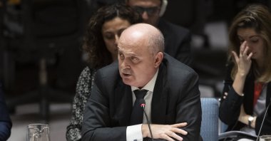 Turkish Ambassador to the United Nations Feridun Sinirlioğlu speaks during a Security Council meeting on the situation in Syria, in New York, Thursday, Oct. 24, 2019. (AP File Photo)