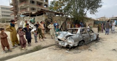 A view from the scene after at least five rockets were fired at the Hamid Karzai International Airport, Kabul, Afghanistan, Aug. 30, 2021. (AA Photo)