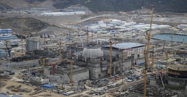 The Akkuyu Nuclear Power Plant (NPP) construction site in southern Mersin province, Türkiye, April 19, 2023. (AA Photo)