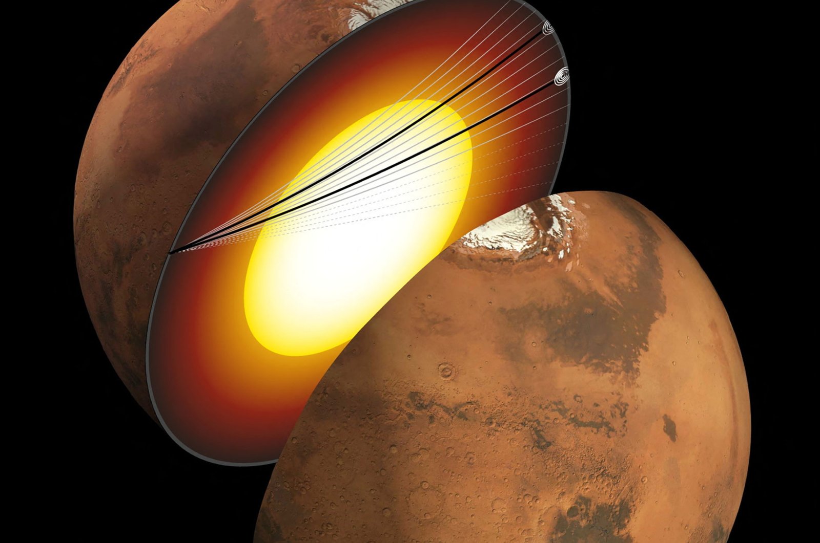 Pendarat NASA menawarkan perbandingan mendetail interior Mars, Bumi