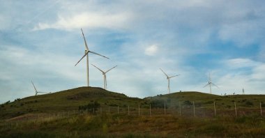 Wind turbines are seen on the hills of Balıkesir, Türkiye, June 20, 2020. (Shutterstock Photo)