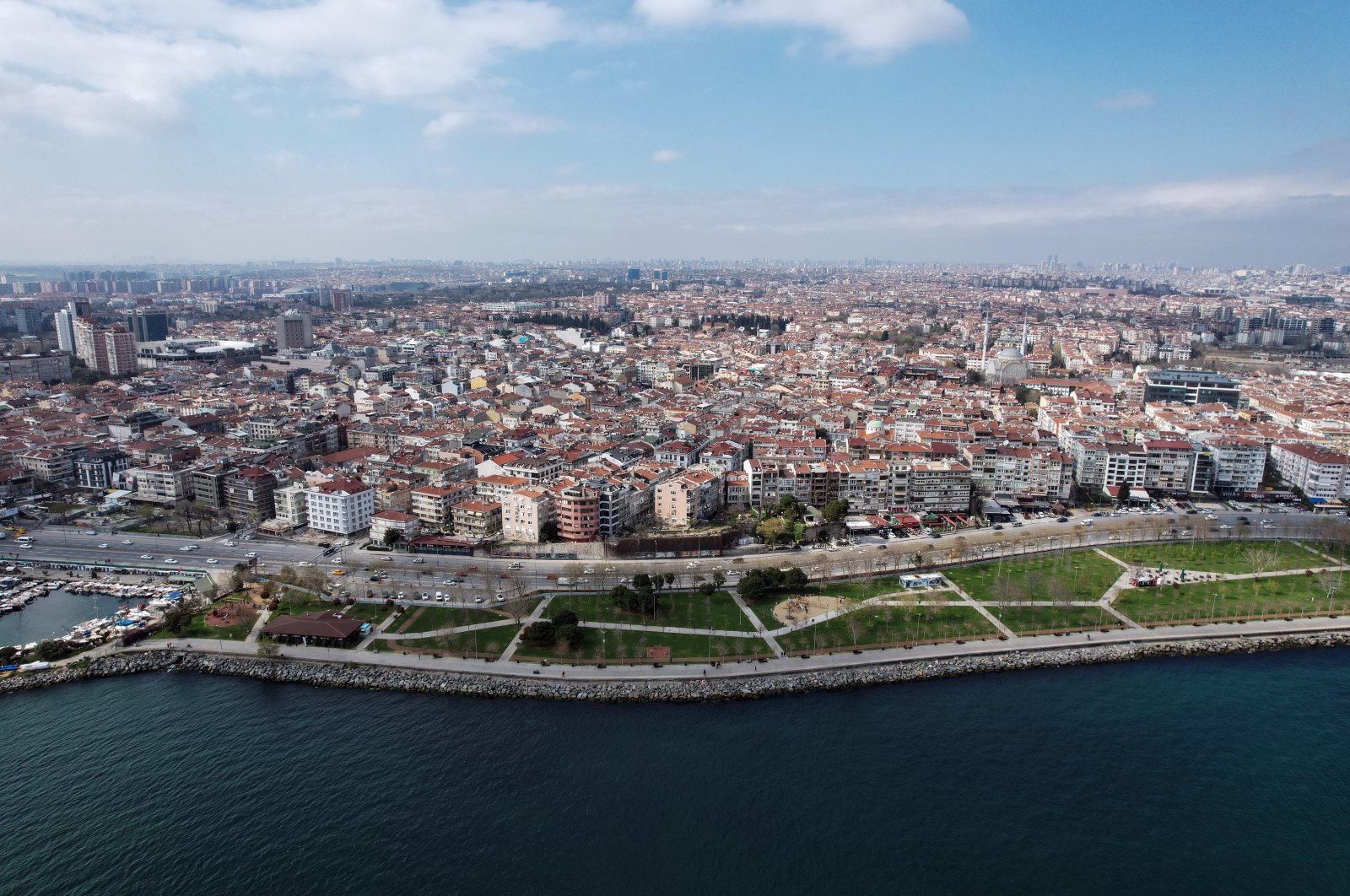 An aerial view of buildings in Istanbul, Türkiye, April 10, 2023. (IHA Photo)