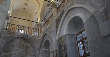 The interior of restored Virgin Mary Church in central Nevşehir province, Türkiye, April 27, 2023. (IHA Photo)