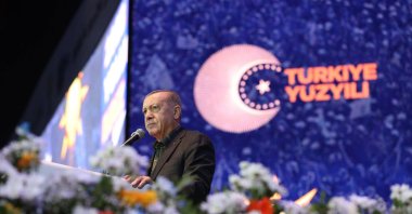 President Recep Tayyip Erdogan attends the youth event organized by the Justice and Development Party in Konya, Türkiye, Nov. 27, 2022. (Reuters Photo)