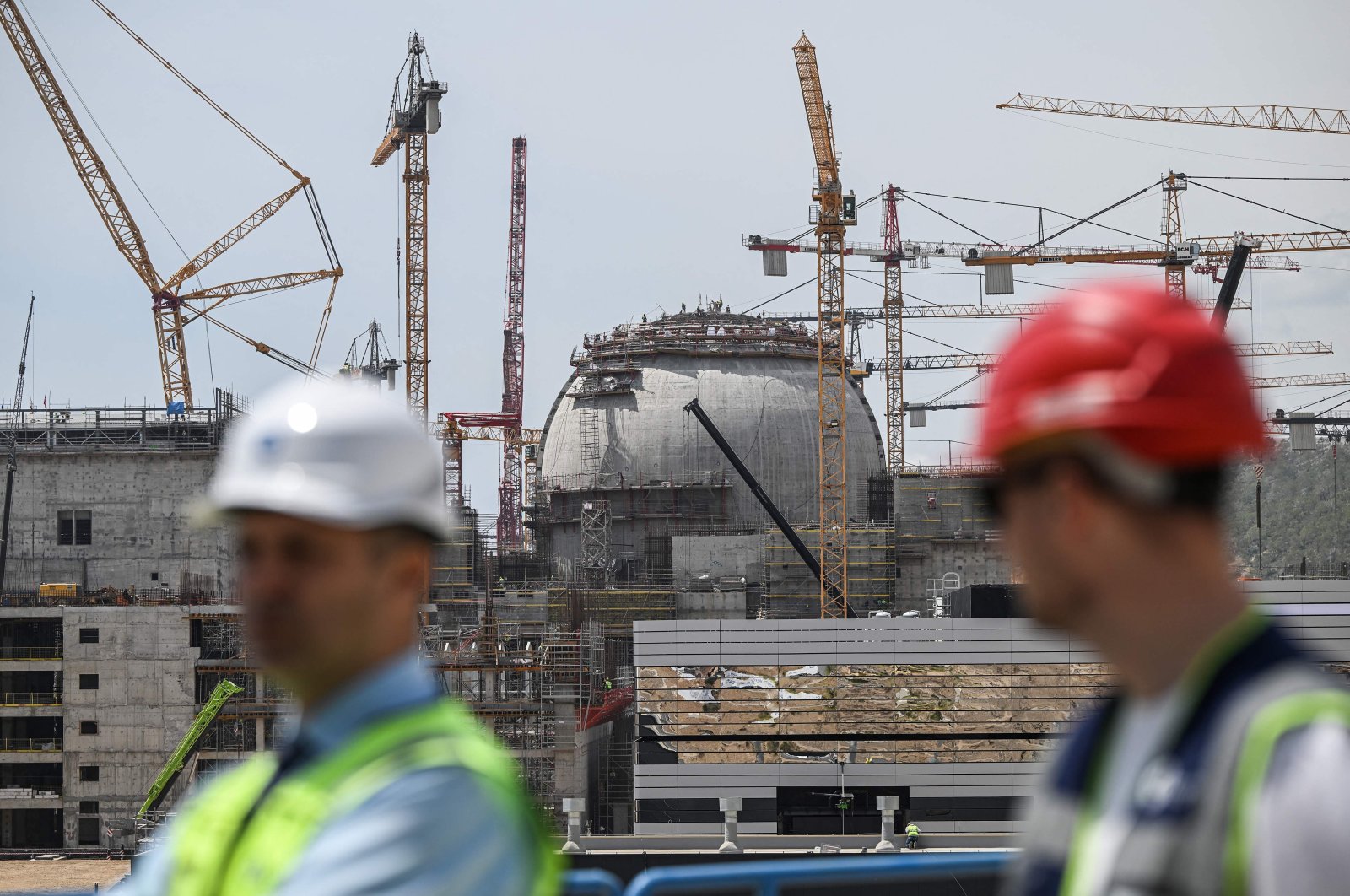 This photograph shows the construction of the Russian-built Akkuyu Nuclear Power Plant in Mersin province, southern Türkiye, April 26, 2023. (AFP Photo)
