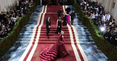 Gigi Hadid arrives at The 2022 Met Gala at The Metropolitan Museum of Art, in New York City, U.S., May 2, 2022. (Getty Images Photo)