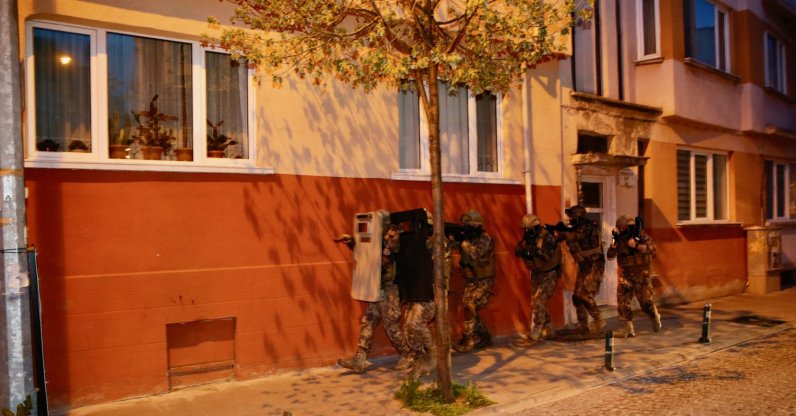 Police raid a location in Eskişehir, central Türkiye, April 30, 2023. (AA Photo)