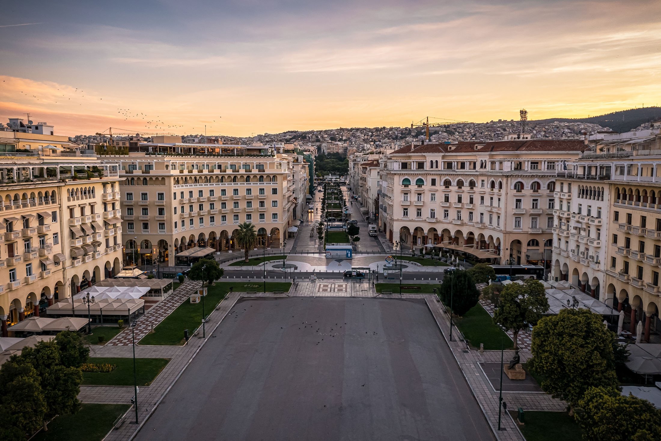 Alun-alun Aristotelous yang terkenal, di Thessaloniki, Yunani.  (Foto Shutterstock)