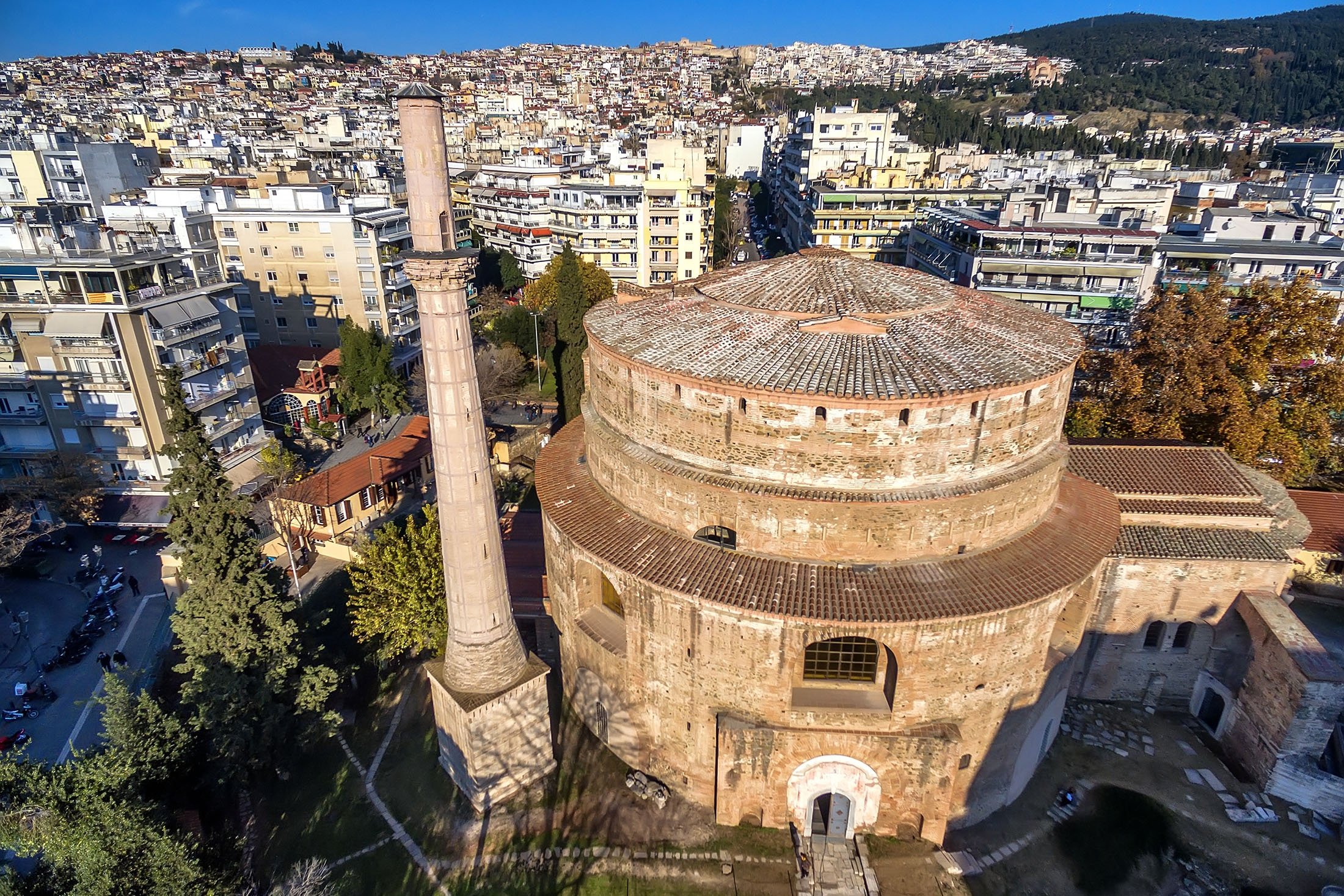 Monumen Rotunda abad keempat, di Thessaloniki, Yunani.  (Foto Shutterstock)
