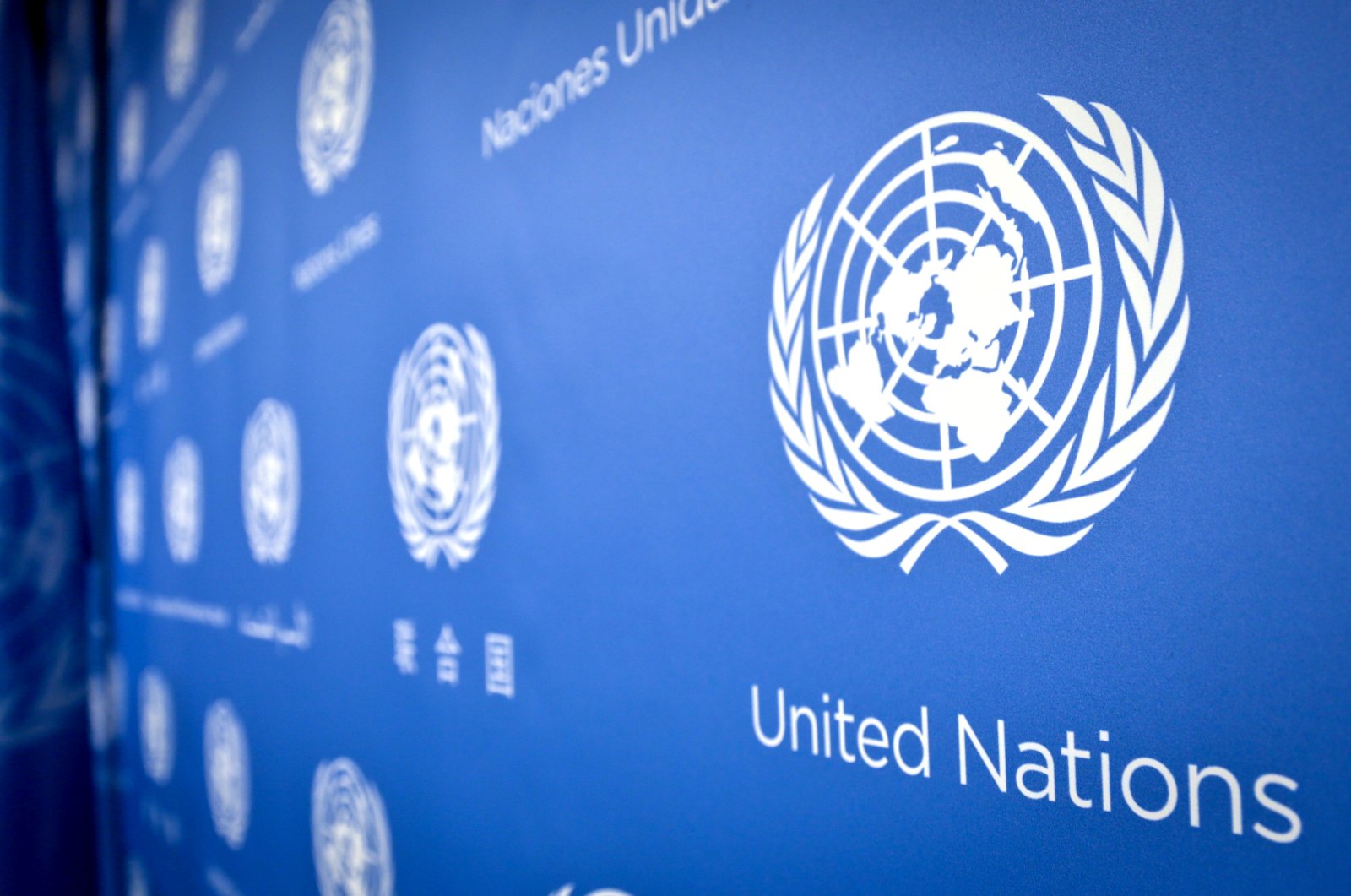 The U.N. logo is seen at the United Nations headquarters, New York, U.S., Sept. 3, 2013. (AP Photo)