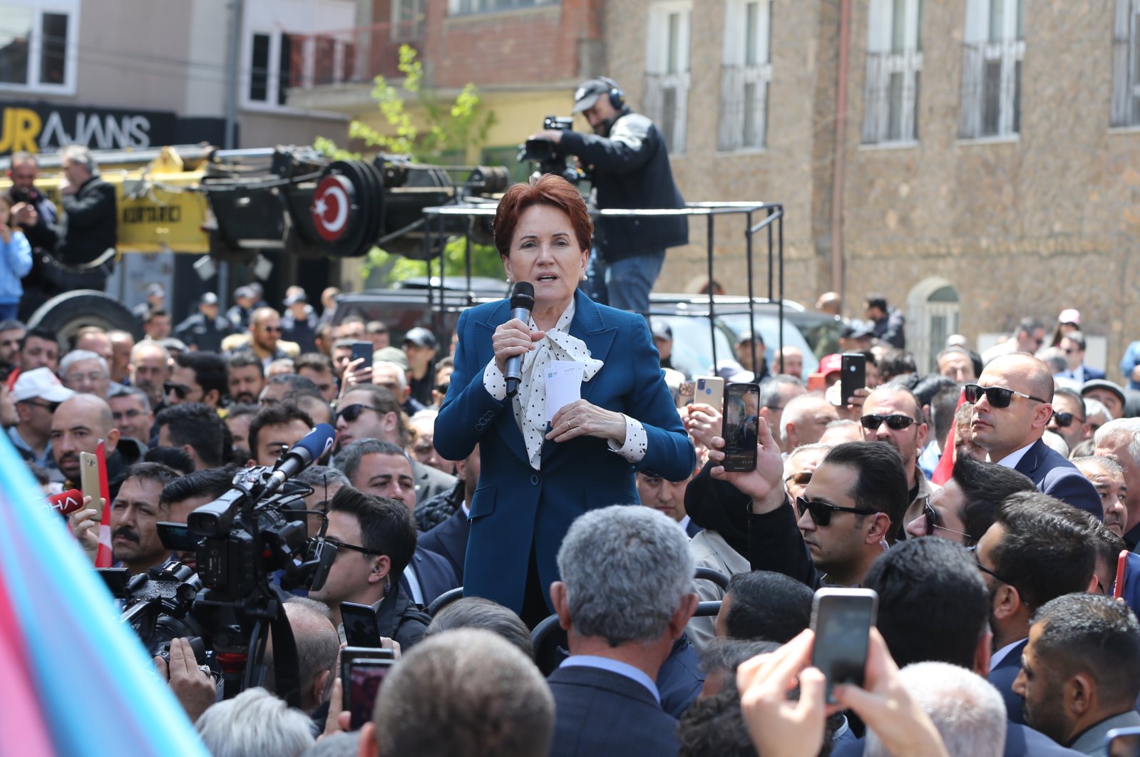 Meral Akşener speaks at an event in Nevşehir, central Türkiye, May 1, 2023. (AA Photo) 