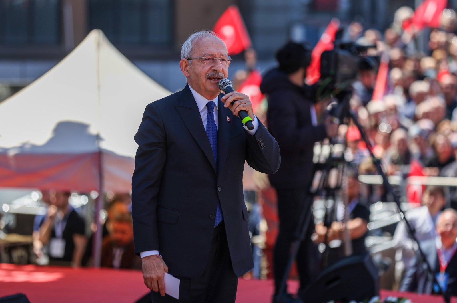 Kemal Kılıçdaroğlu speaks at an event in Zonguldak, northern Türkiye, May 1, 2023. (AA Photo) 