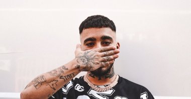 Turkish rapper UZI poses for album visuals. (Photo by Hakan Uç)