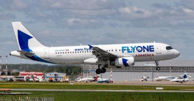 A FlyOne Armenia plane lands at Vnukovo International Airport, Moscow, Russia, May 18, 2022. (Shutterstock Photo)
