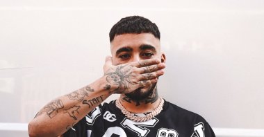 Turkish rapper UZI poses for album visuals. (Photo by Hakan Uç)