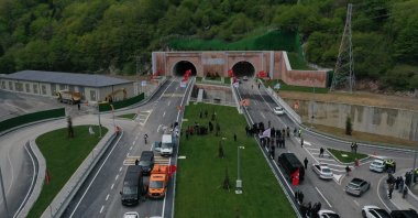 Aerial view of Mount Zigana Tunnel in Trabzon, Tuesday, May 2, 2023. (AA Photo)
