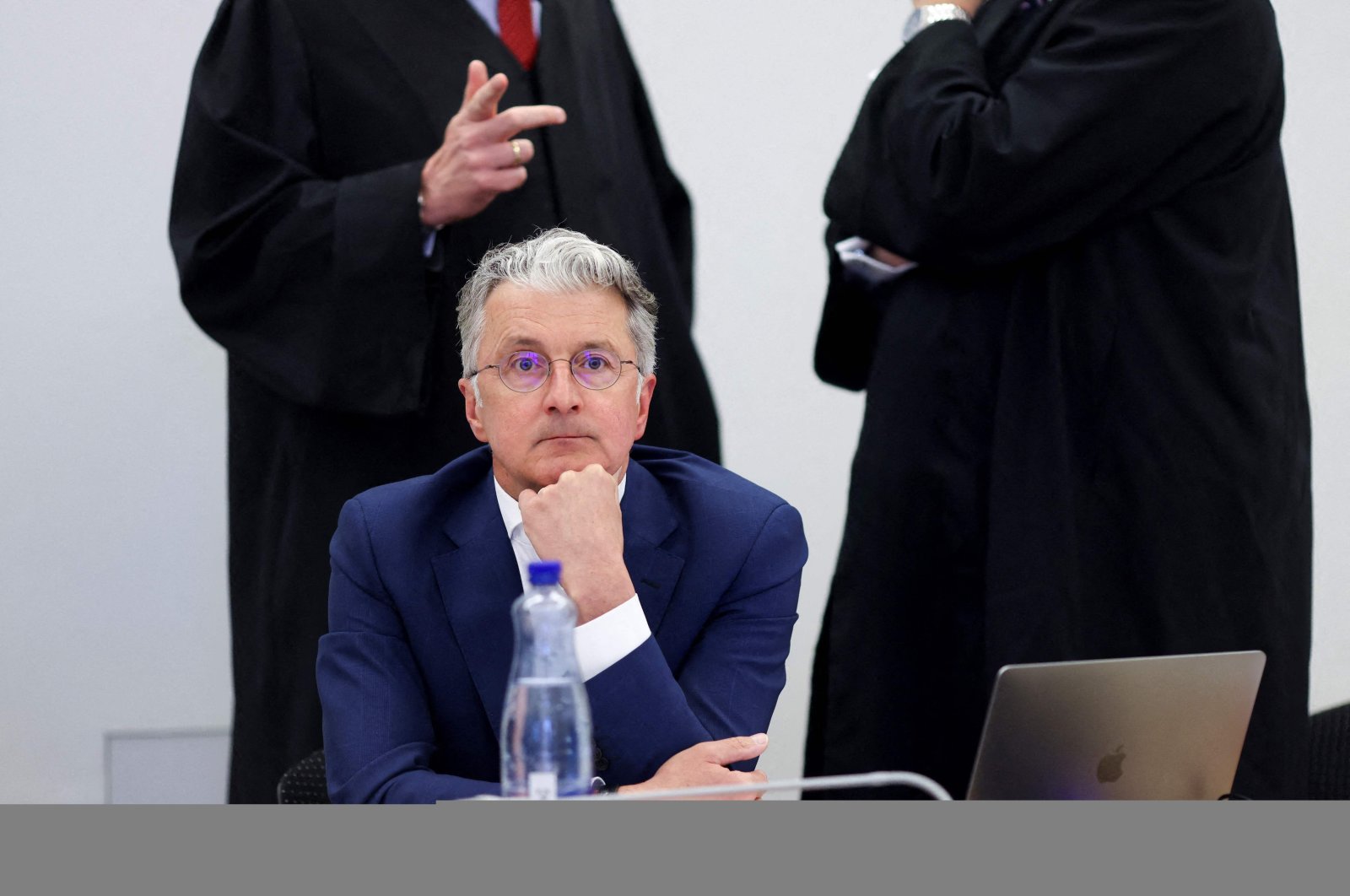 Rupert Stadler, former CEO of German car manufacturer Audi, sits in the courtroom during his trial, at the regional court, in Munich, southern Germany, on May 3, 2023. (AFP photo)