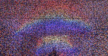 One of the artworks displayed in Sarkis Zabunyan&#039;s &quot;Endless&quot; exhibition, Istanbul, Türkiye, May 3, 2023. (AA Photo)