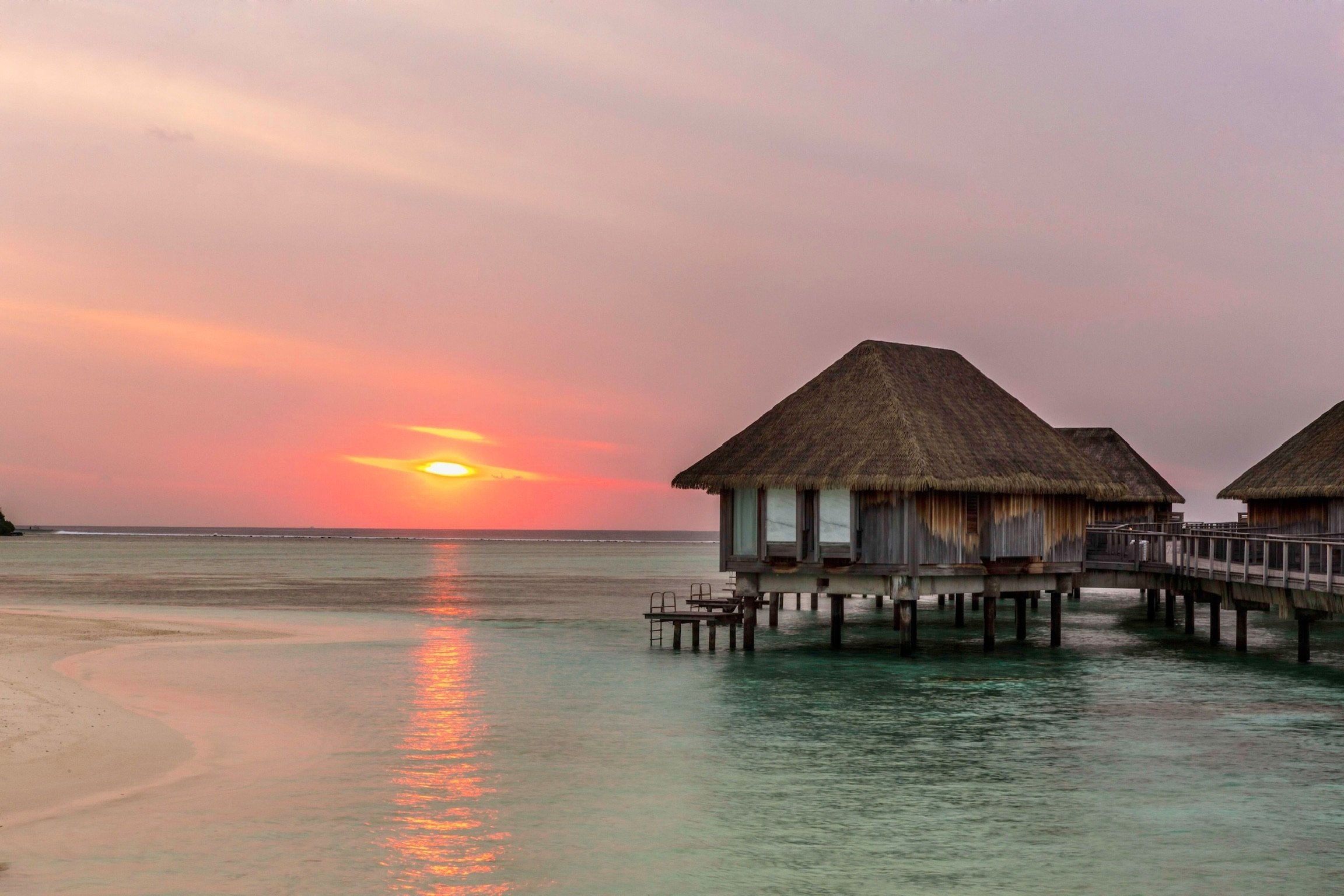 A sunset in the Maldives. (Photo by Funda Karayel)