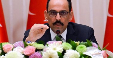 Presidential Spokesperson Ibrahim Kalın addresses a meeting at the Presidential Complex in the capital Ankara, Türkiye, May 3, 2023. (AA Photo)