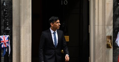 UK PM Rishi Sunak at Downing Street in London, Britain, May 5, 2023. (EPA Photo)